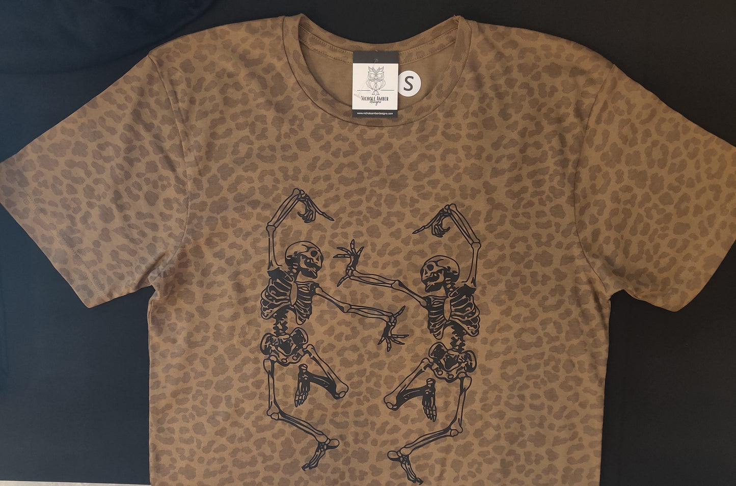 Dead Inside but still dancing Cheetah Print Graphic T